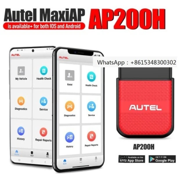 AUTEL MaxiAP AP200H беспроводной Bluetooth OBD2 сканер