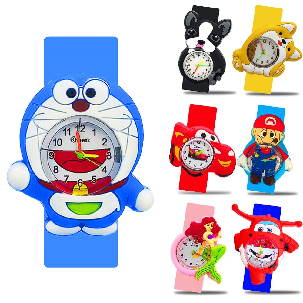 

Cute Children Watch Cartoon Baby Toys Kid Learn Time Clock Kids Slap Watches for 1-15 Years Old Boys Girls Christmas Gifts