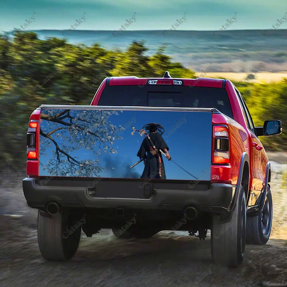 Японская защитная виниловая наклейка на багажник автомобиля самурая