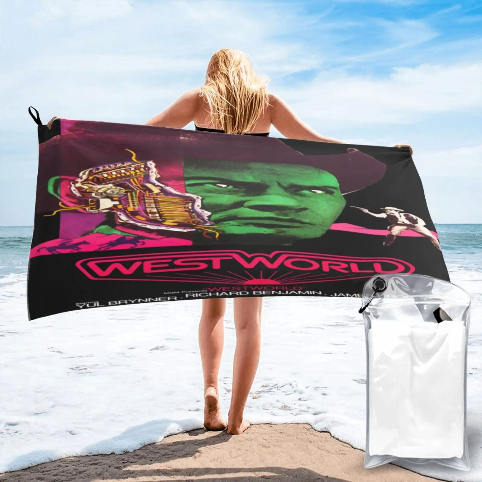 

Westworld V2 Poster Towel Towel Bath Towel Large Beach Towels For The Beach Bathrobe Woman Beach Towel Luxury Microfiber Towel