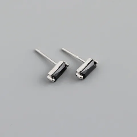Серьги-гвоздики женские из нержавеющей стали с фианитом