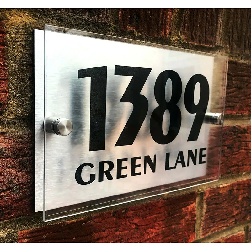 

DIY House Number House number House Sign Wall Gate Door Number Street Name Plaque Acrylic Glass Effect Stylish Door sign