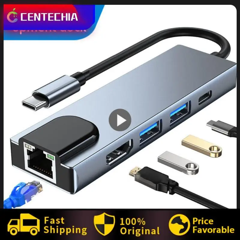 

87w Type-c Docking Station Multi-function Usb C Hub 4k/30hz Multiple Expander With Sd / Tf Card Reader Computer Accessories Rj45