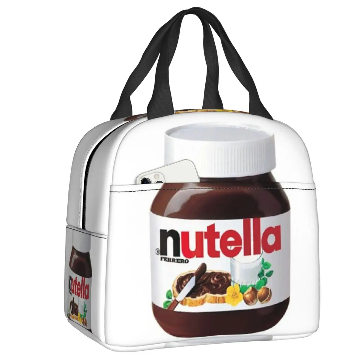 Итальянская изолированная сумка для обеда Nutellas школы офиса портативный