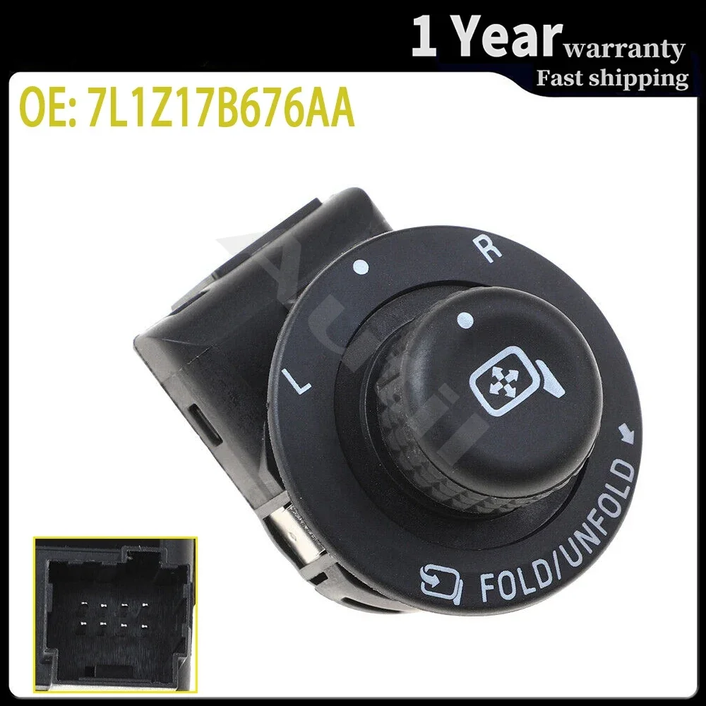 7L1Z-17B676-AA Power Fold боковое зеркало заднего вида регулятор переключения кнопки