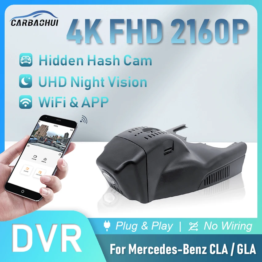 HD 4K 2160P Car DVR Plug and Play Dash Cam Car Camera For Mercedes-Benz CLA 200 CLA200 w117 x156 A Class w176 w177 A200 A250 GLA
