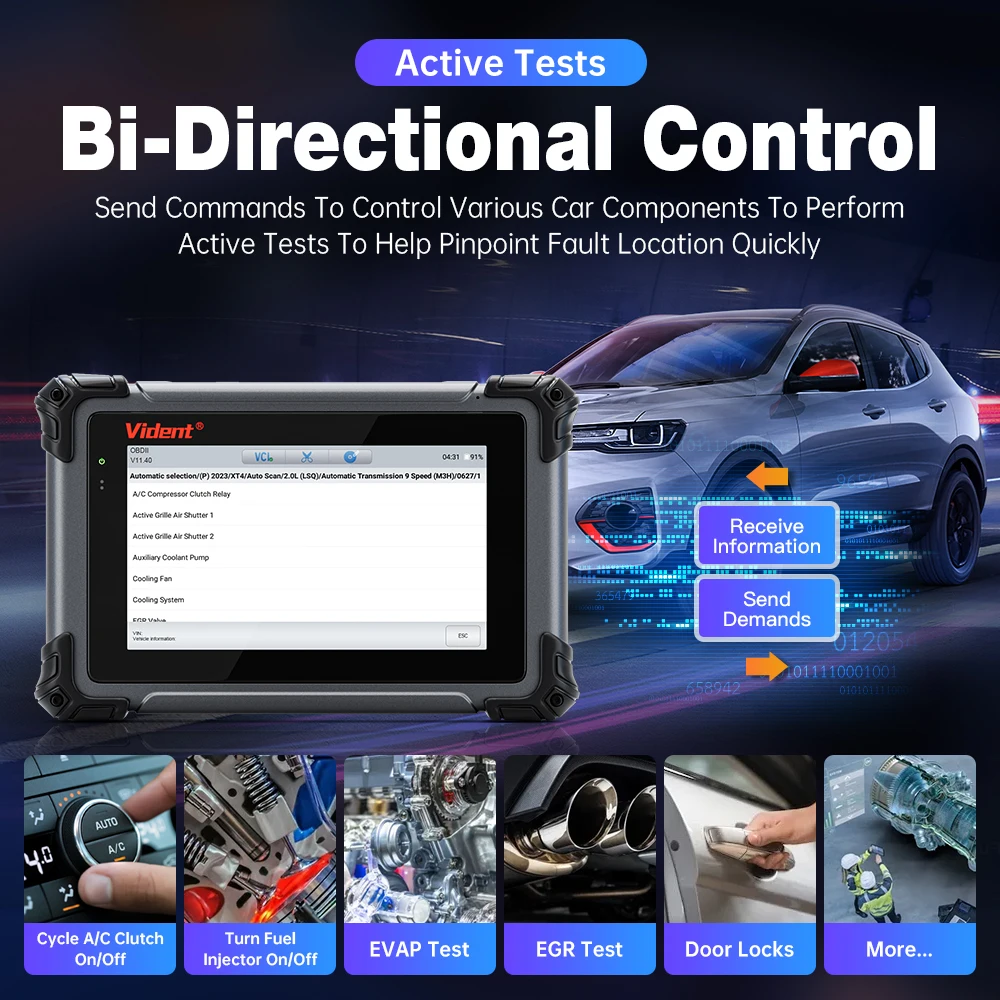 Vident iSmart 800 Pro Все системы OBD2 сканер Автомобильный диагностический инструмент с 40+