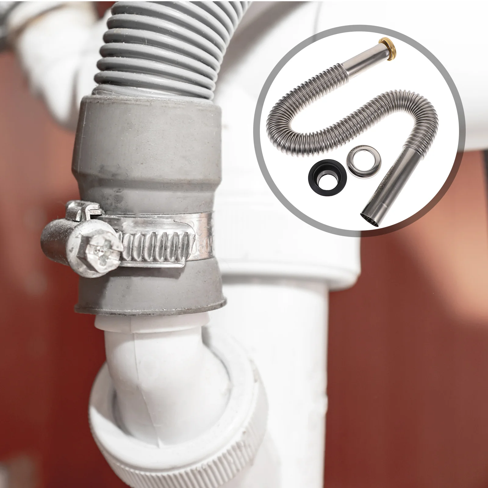 

Прочный сливной шланг для стиральной машины, из нержавеющей стали