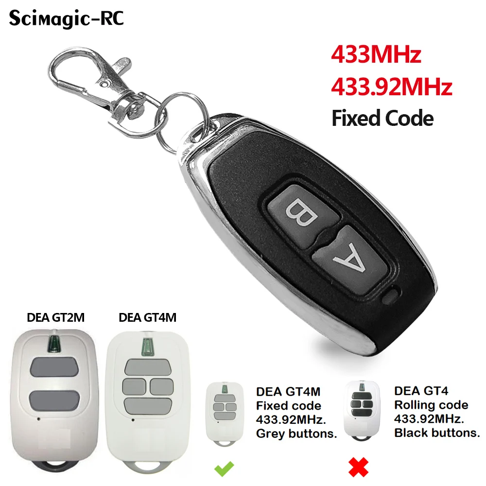 NEW DEA GT2M GT4M 433,93mhz garage remote control DEA fixed code garage command DEA gate remote transmitter