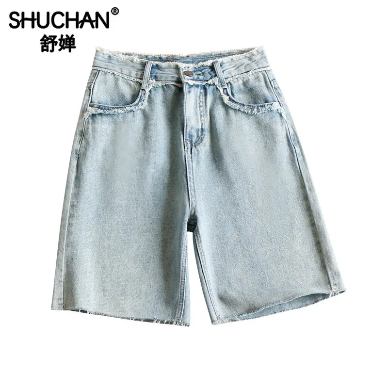 

New 2023 Pantalones Cortos De Mujer Shorts Feminino HIGH Casual Denim Shorts 95% Cotton Short Pants Women