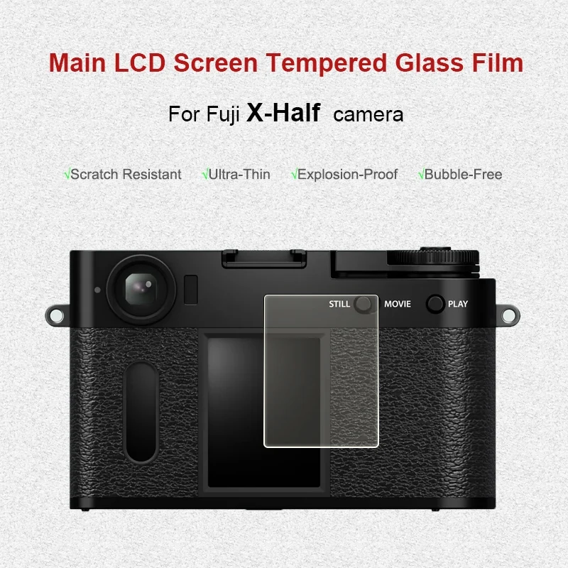Фото Защитная пленка для экрана для камеры Fuji X-Half XHalf, пленка из закаленного стекла с твердостью 9H, защита от царапин и пузыря №1