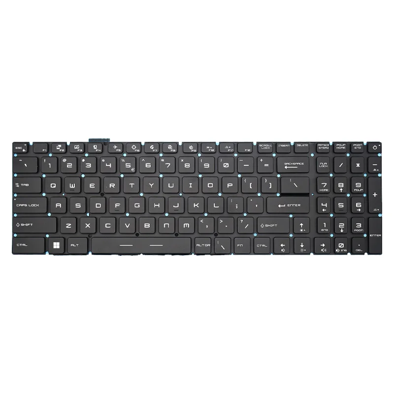 Фото Клавиатура US для MSI GE76 GP76 GS76 Raider MS-17K3 MS-KK MS-K4 10UE 10UG 10UH 11UE 11UG 11UH Dragon Tiamat с индивидуальной подсветкой клавиш. №4