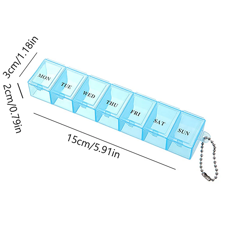 

7 Days Pill Medicine Box Weekly Tablet Holder Storage Organizer Container Case Pill Box Splitters 3 Colors Pill Case Organizer