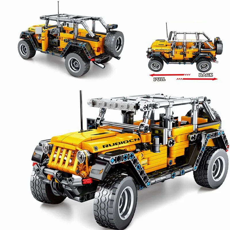 

601PCS off-road vehicle building blocks pull back car toy MOC city building blocks boy children's toy gift