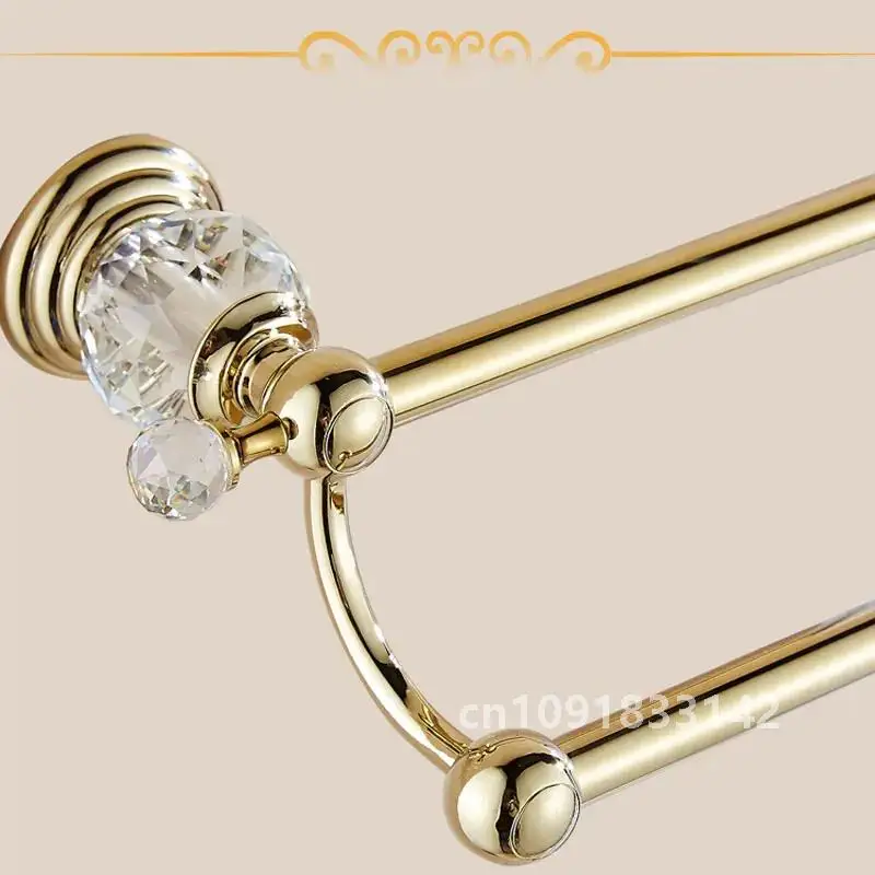 Роскошный хрустальный серебряный набор аксессуаров для ванной комнаты золотой