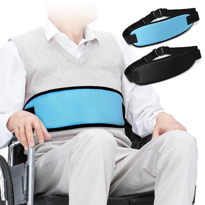 

1PC Wheelchair Seats Belt Adjustable Safety Harness Fixing Breathable Brace for the Elderly Patients Restraints Straps Support
