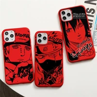 naruto akatsuki kakashi uchiha itachi phone case for iphone 13 12 11 pro max mini xs 8 7 6 6s plus x se 2020 xr red cover