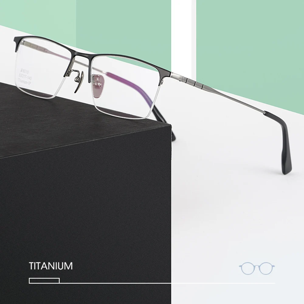 

Titanium Light Weight Business Exquisite Hinge Optical Frame Custom Photochromic Myopia Reading Glasses Prescription Lens