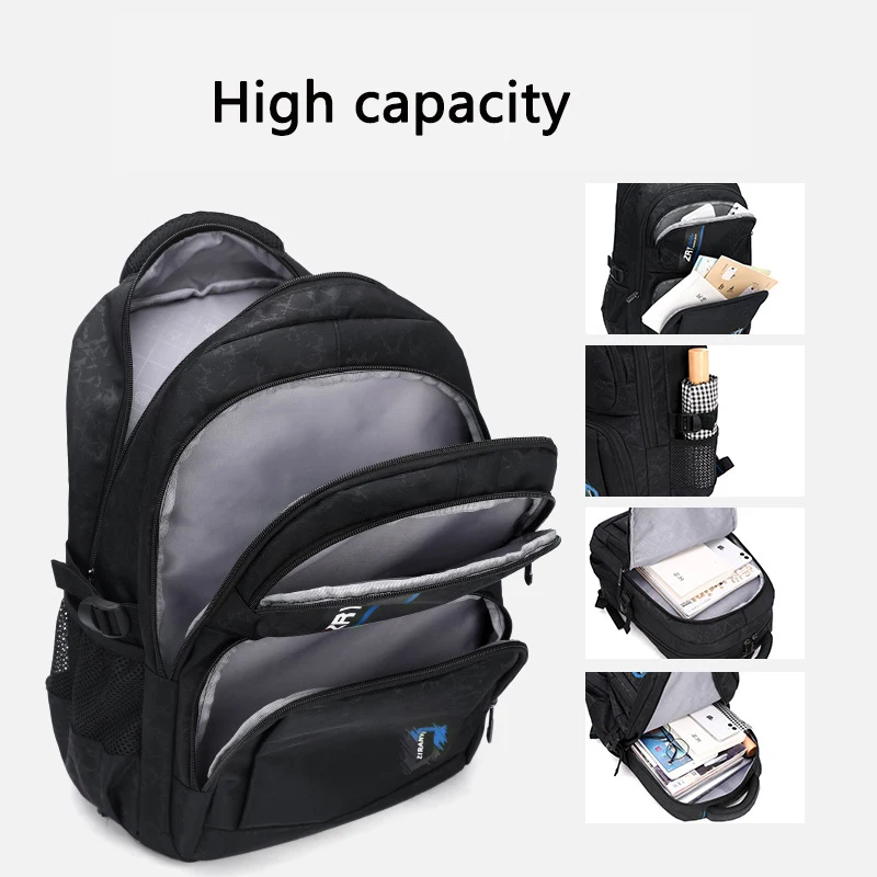 Grades 4-9 Kids Trolley Schoolbag with Wheels Waterproof Removable Children School Bags School Rolling Backpack Bags Mochilas