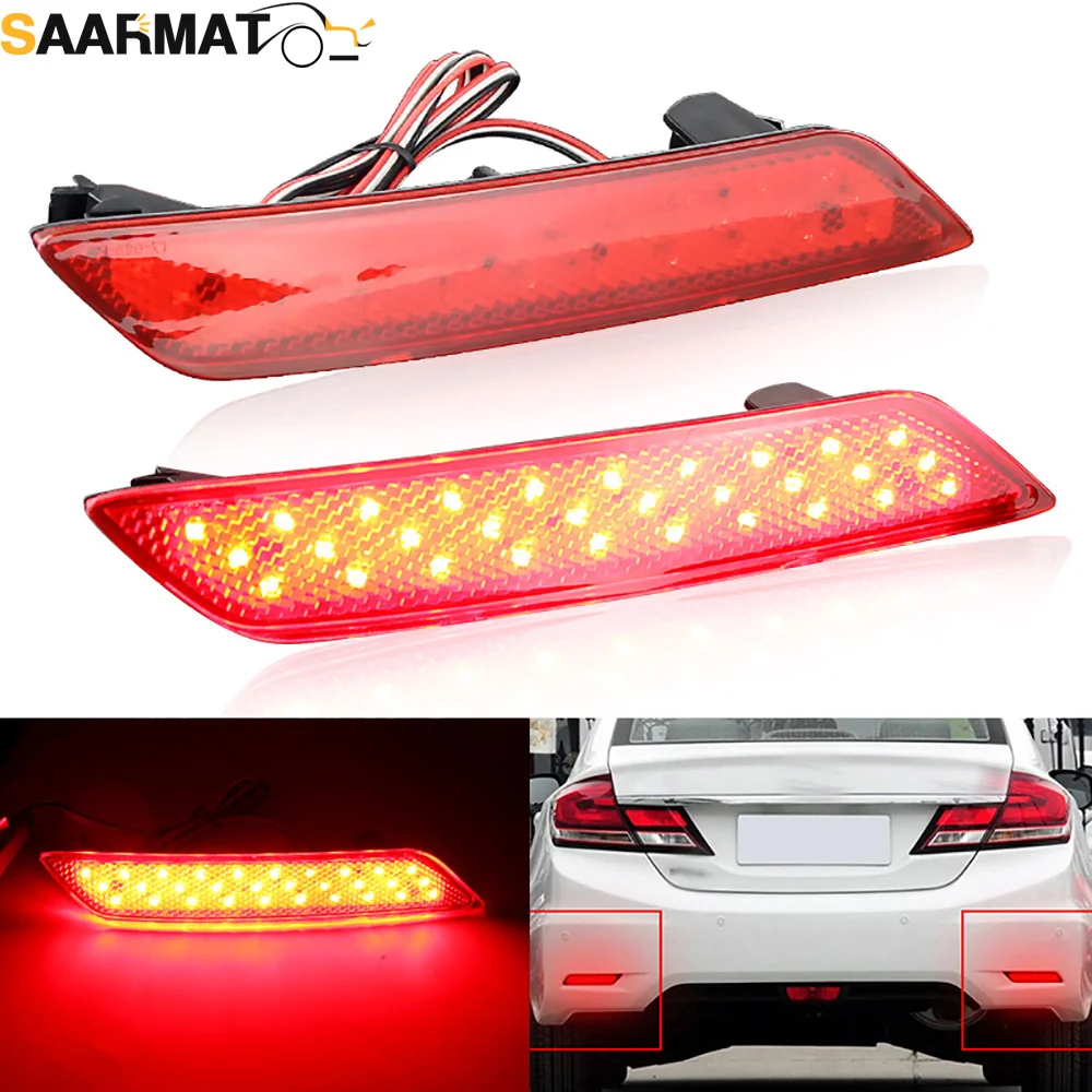 2 шт. светодиодные противотуманные фары для заднего бампера Honda Civic Sedan/4DR 2013 2014 2015 |