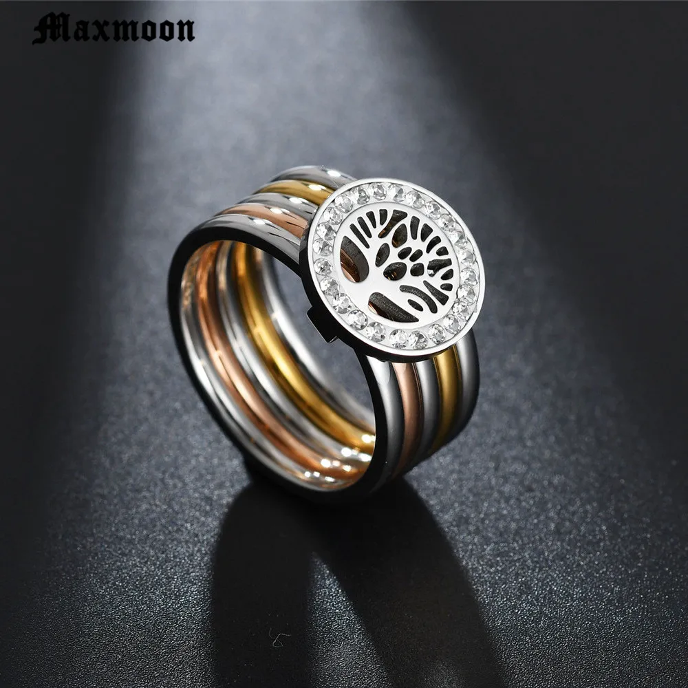 Maxmoon красивое серебряное кольцо Древо жизни полый модный уникальный новый