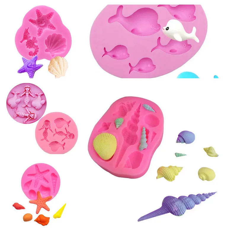 

shell silicone mould for candle gypsum soap chocolate food M-270