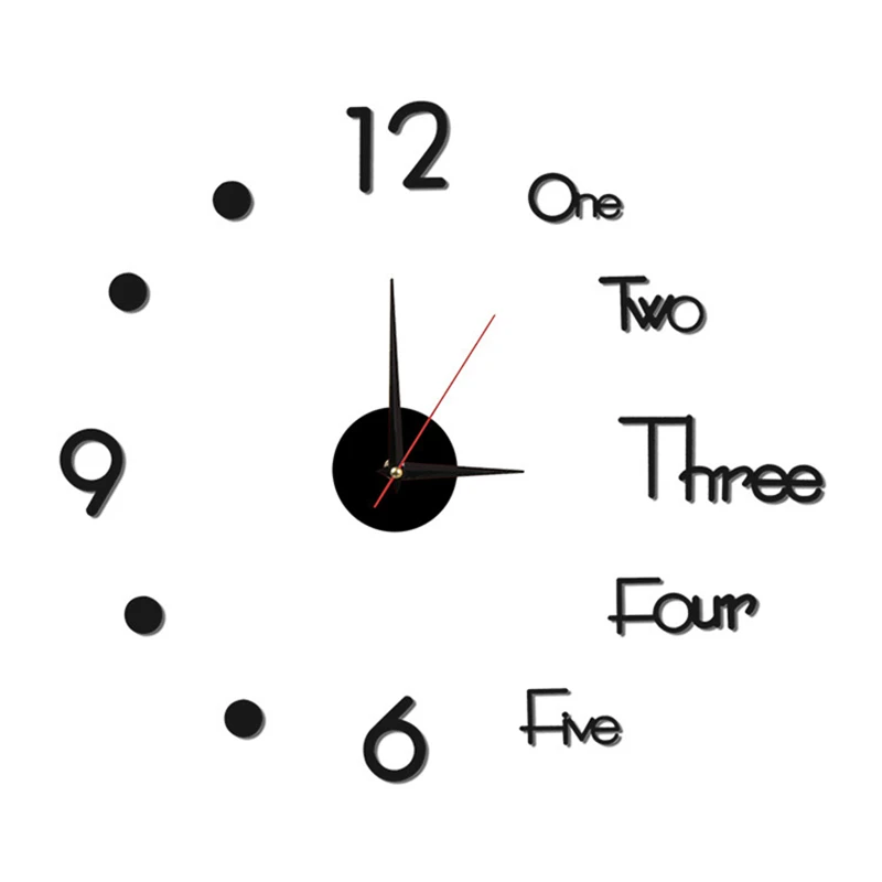 3D настенные часы Светящиеся Настенные без рамы цифровые сделай сам наклейки