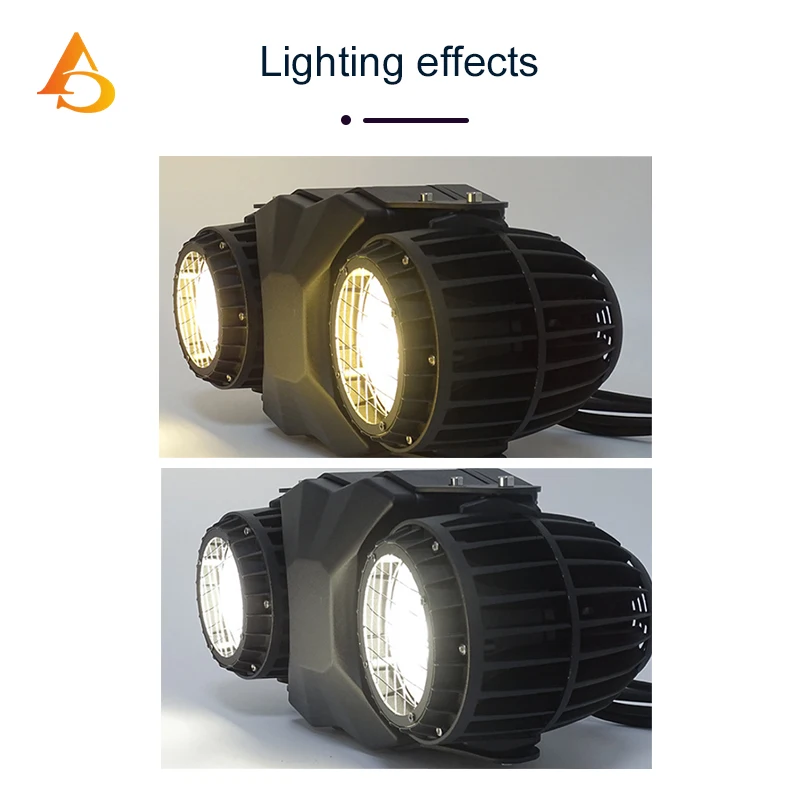 2x100 Вт COB Прожектор Теплый Холодный Белый 2 в 1 Наружный Водонепроницаемый