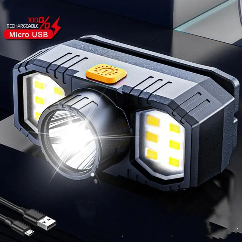 

Outdoor LED Headlamp Work Light Camping Lighting Mini COB Light USB Rechargeable Flashlight Waterproof Mining Fishing Lamp