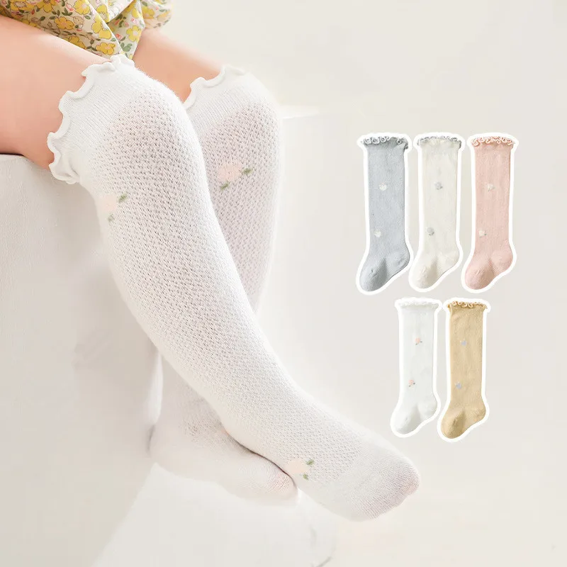 

1Pair Pack 1-3y 0-3Y spring and summer new breathable baby socks combed cotton boys and girls newborn socks