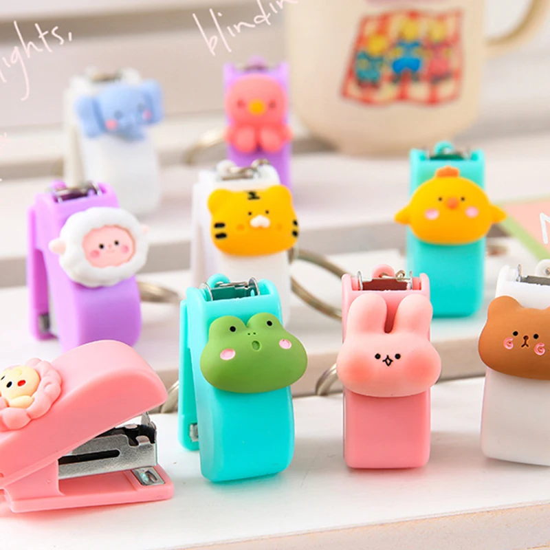 

1 шт., мини-степлер с брелоком для ключей