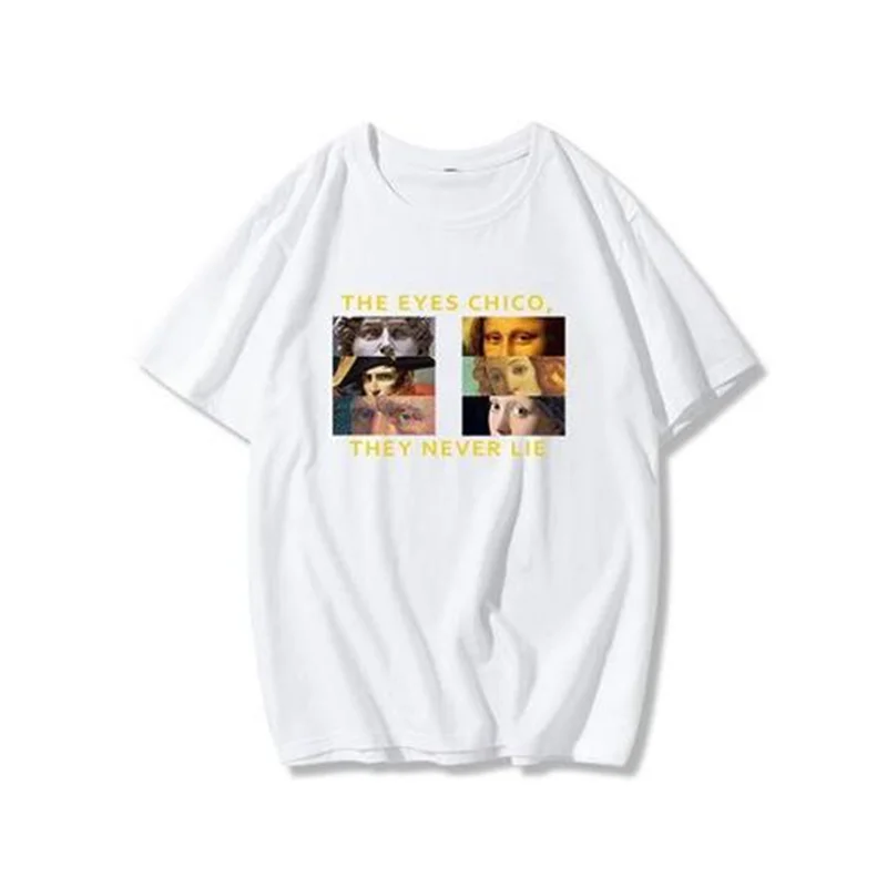 

These Eyes Chico The Never Lie Tee Women's Shirt White T-shirt Woman Clothes Short Sleeve T-shirts Blouses Gothic Kawaii Tops