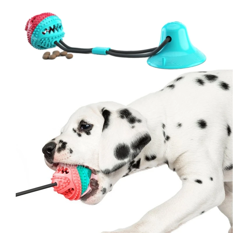 

Игрушка-мяч для собак среднего и большого размера, веревки на присоске, Интерактивная медленно протекающая кормушка для жевания, игрушка для чистки зубов, товары для собак золотистого ретривера