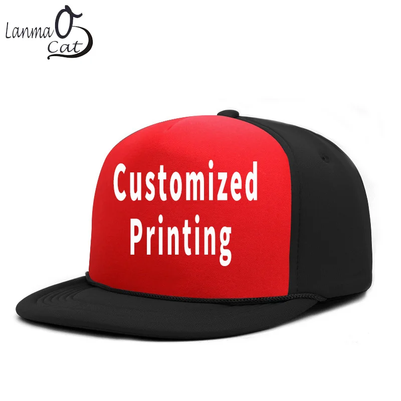 

Lanmaocat Customzied Bboy Caps Printed Snapback Hat Custom Logo Print Hip Hop Cap Men Women Plain Cool Hip Hop Hat Free Shipping