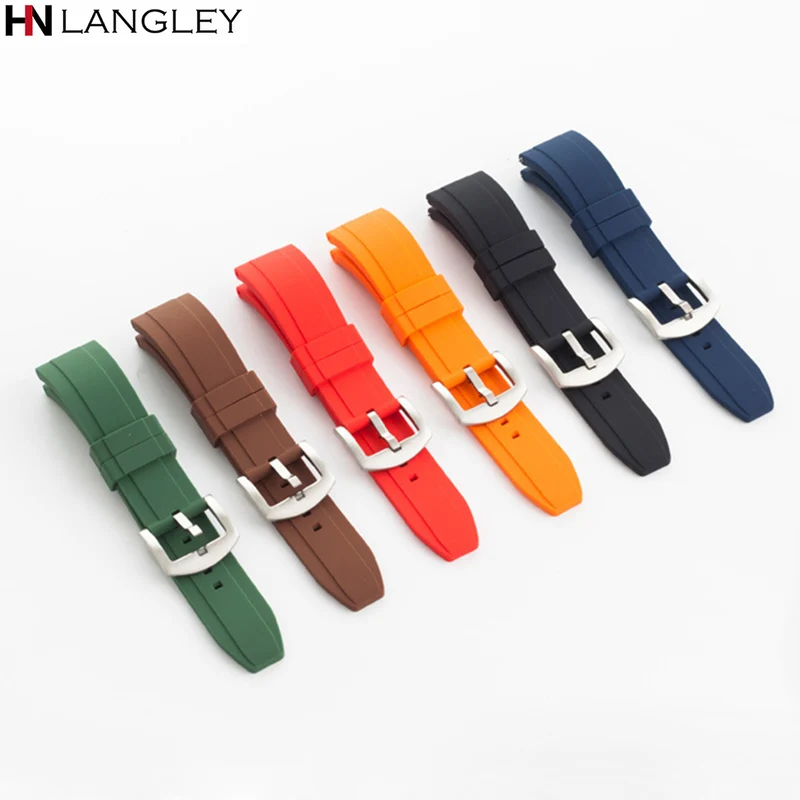 Ремешок силиконовый для наручных часов Seiko быстросъемный резиновый