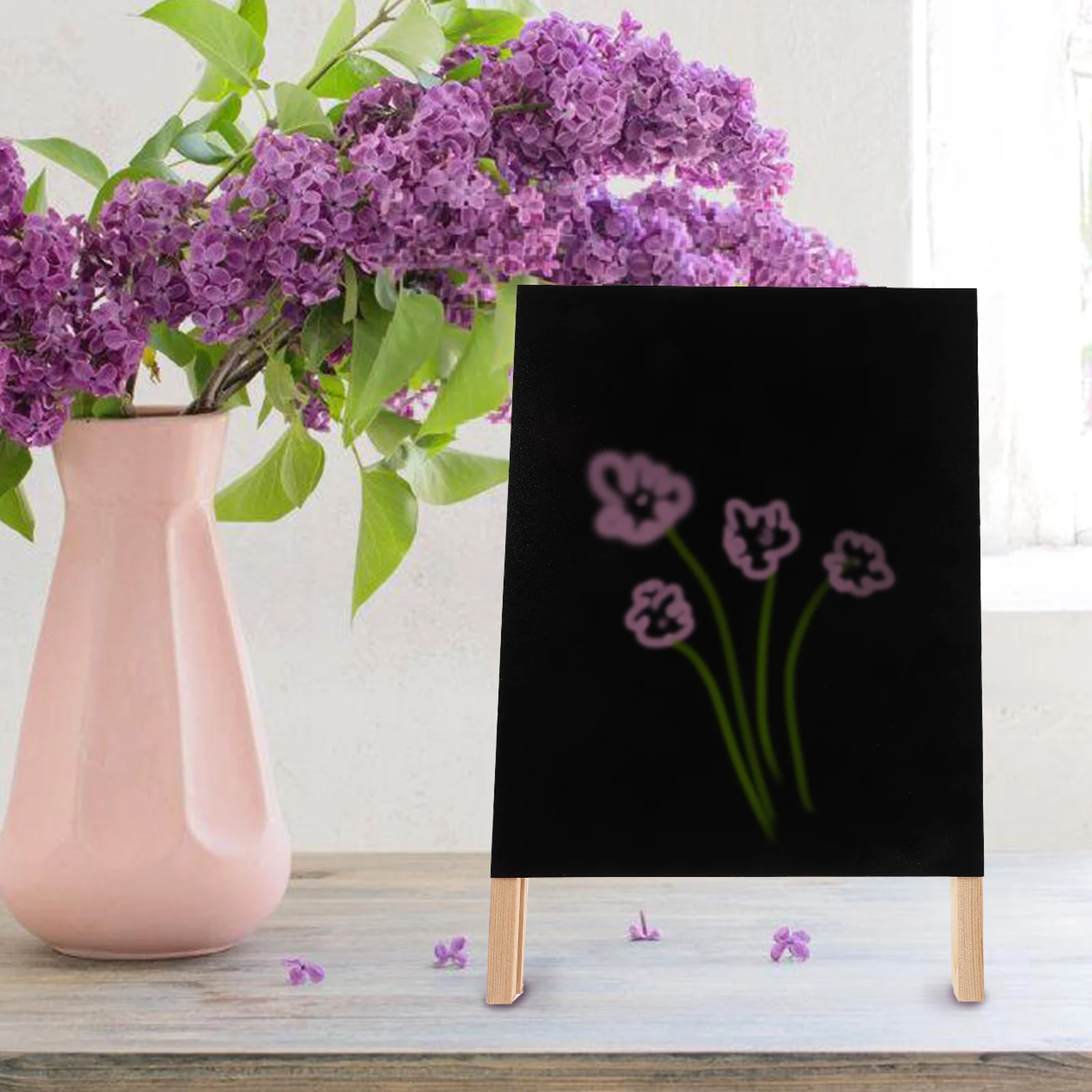 Двусторонняя меловая доска для детей доски дисплея отдельно стоящая письма