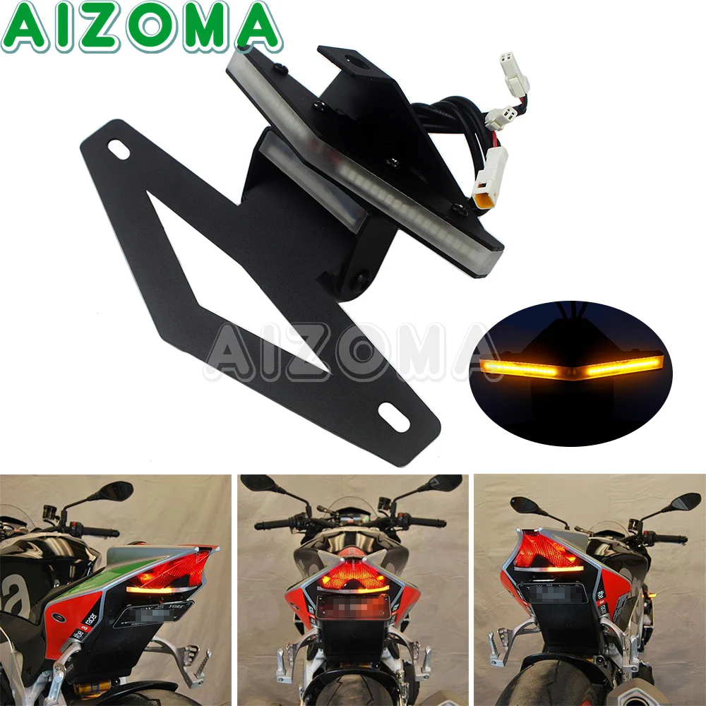 

Tail Tidy Fender Eliminator Kit For Aprilia Tuono V4 RSV4 R/RR/RF LE 1100 Factory 2010-19 LED License Plate Light Holder Bracket