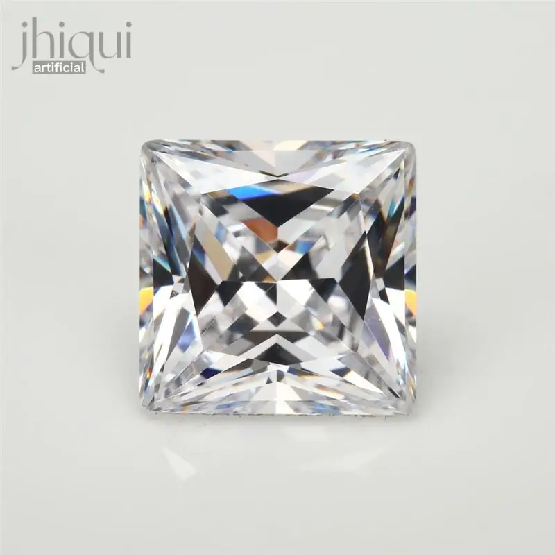 

Square Artificial White Zircon Cubic Zirconia for DIY Fine Jewelry Finding