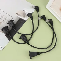 1pc network rj45 crystal male to female elbow extender connected to computer broadband public to bus extension cable