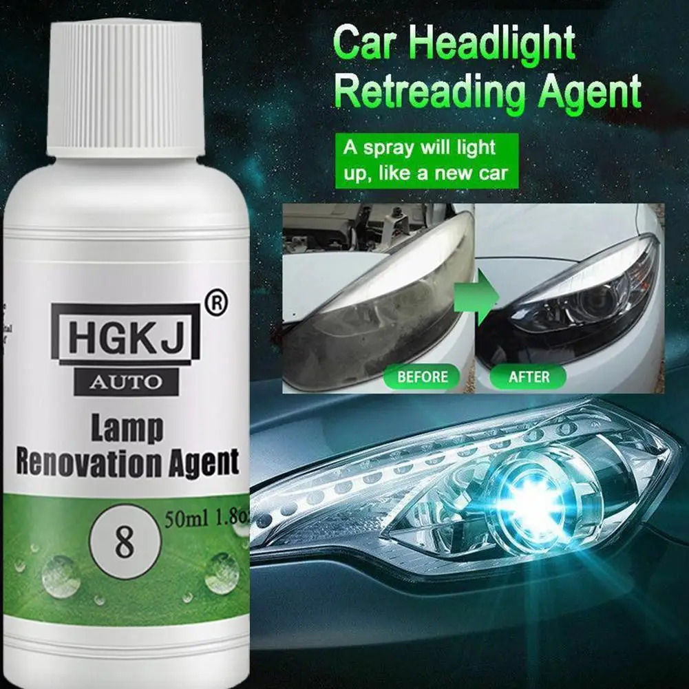 

Headlight Restorer HGKJ 8 Car Lights Polishing Kit Chemical Repair Renovation Auto Detailing Liquid Polymer Protect Coating