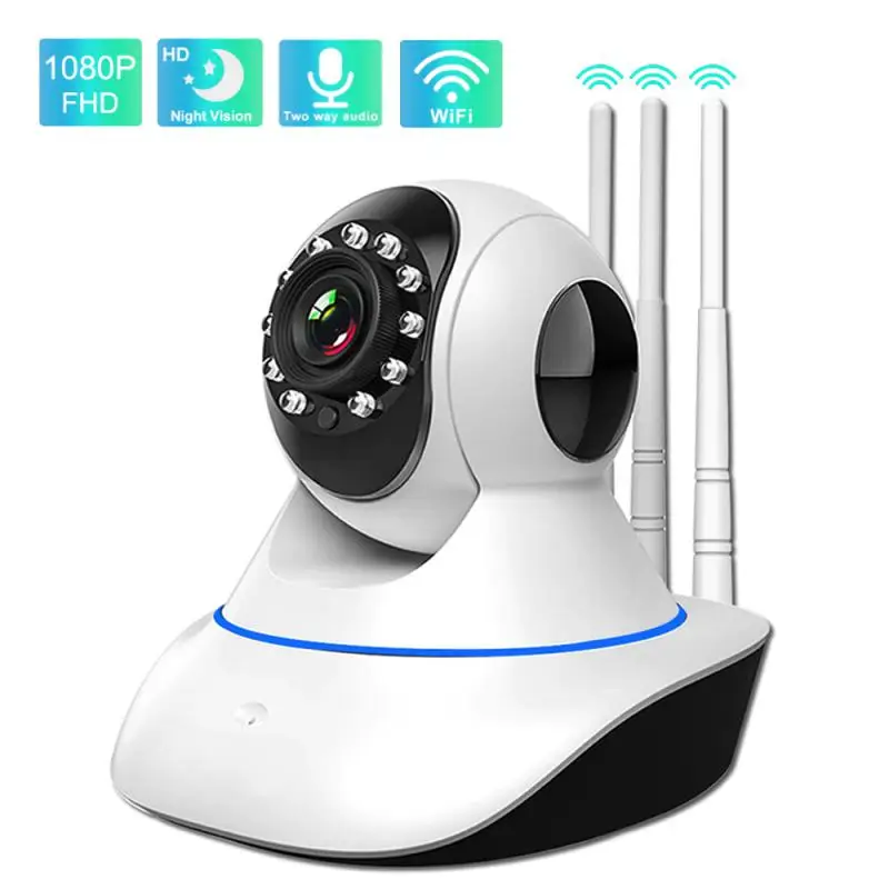 

1080P Robot Camera 3 Wifi IP Antennas With 360º Rotation Infrared Night Vision For The Safety Of The Elderly, Children, And Pets