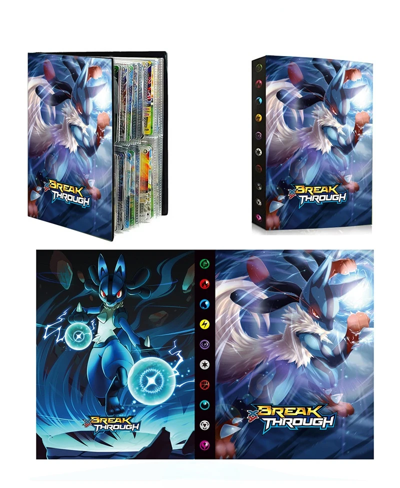 

Альбом для карт с покемоном 2022, коллекционные карточки, яркий, напряжение, 4 кармана, 240 шт., держатель, книга, список топ-загруженных игрушек, ...