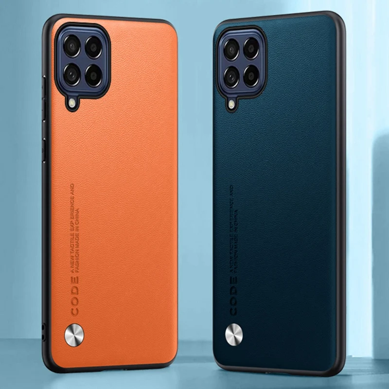 Роскошный чехол из искусственной кожи для Samsung Galaxy A22 4G M22 M32, задняя крышка, матовый силиконовый чехол с полной защитой для телефона Samsung M32 4G (art.: 3920c8eb9bbbb) - 3920c8eb9bbbb
