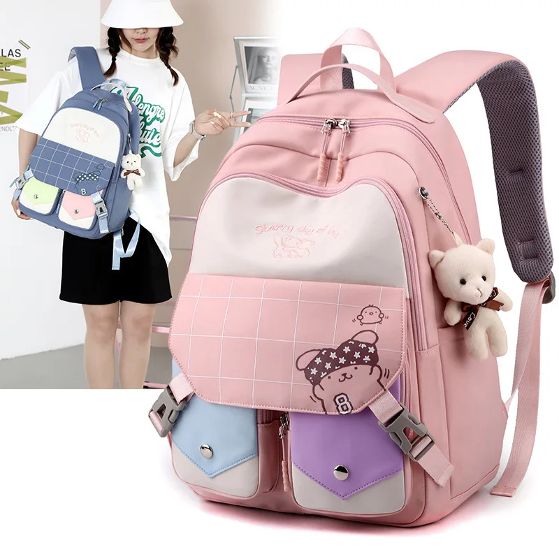 waterproof Orthopedic Backpack Children School Bags for Girls Primary school backpack schoolbag kids book bag Mochila Infantil