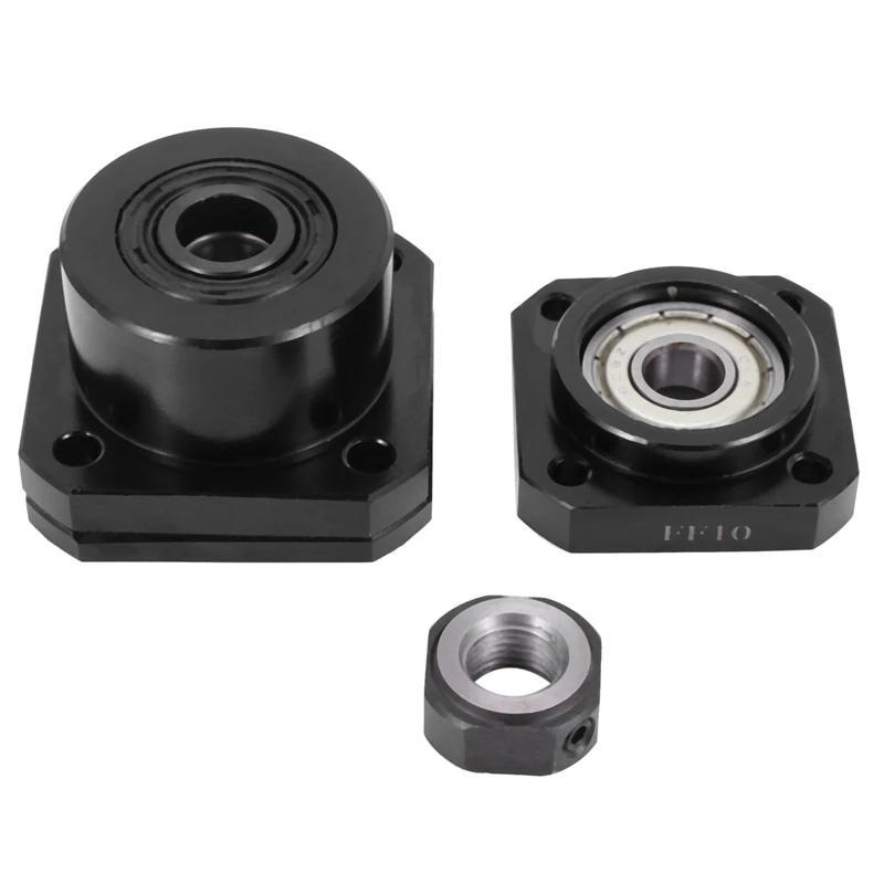 

BMDT-1 Pcs FK10 Fixed Side +1 Pcs FF10 Floated Side For SFU1204 Ballscrew CNC Parts Ball Screw 1204 Fk/Ff10 End Support