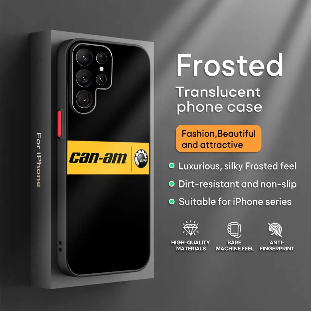 Фото Чехол для телефона Can-Am BRP Bombardier для Samsung Galaxy S25 S24 S23 S22 S21 Plus Ultra FE, матовый полупрозрачный №3