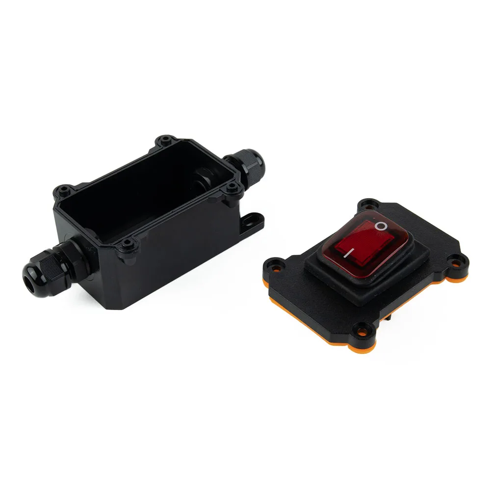 

1pc 24V/220V PG7 Inline Cord Switch Online Ship Type Waterproof Switch Red With Light 4 Feet 2 Gears 25A Toggle Switch