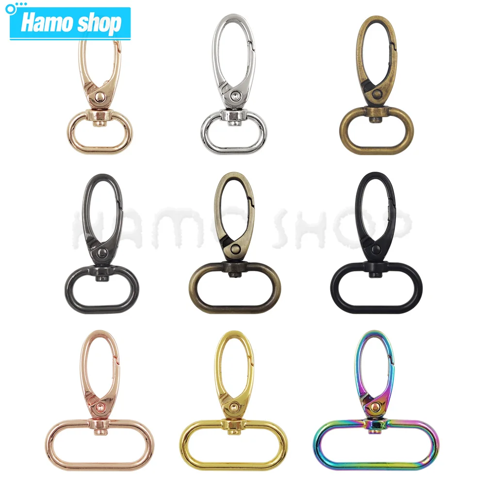 5pcs 16mm-38mm Metal Swivel Bags Strap Buckles Lobster Clasp Collar Carabiner Snap Hook DIY KeyChain Bag Part Accessories