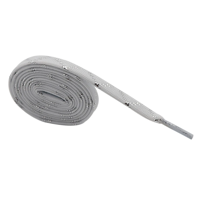 

Coolstring 8MM Top Shoelaces Clothing White-Sliver Metallic Wire Laces Charmed Women Sneaker Canvas Boot Polyester Shining Cords