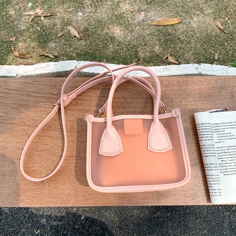 

women summer jelly beach holidy black white shoulder handbag for girl sweet cute novelty clear candy color crossbody bag
